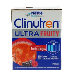 Clinutren Ultra Fruity Nutriment Fruits Rouges 4 Briquettes De 200 Ml