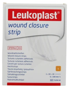 Leukosan Wound Closure Strip Suture Cutanée Adhésive 6x100mm 1 Sachet