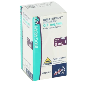 Bimatoprost Biogaran 0,1 Mg/ml, Collyre En Solution