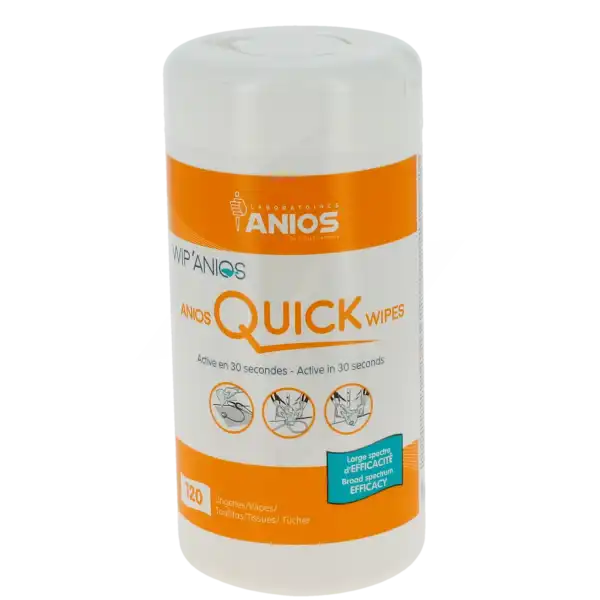 Anios Quick Wipes Lingettes Désinfectantes Action Rapide B/120