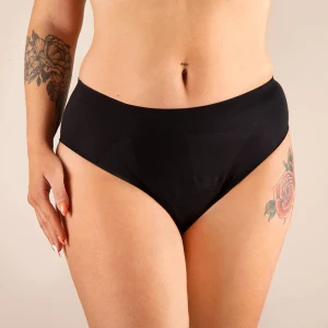 Culotte Menstruelle Nina Sans Coutures (taille Haute) Noir S (32-34)