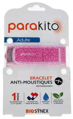 Parakito Grafic Bracelet Rechargeable Anti-moustique Adulte Violet B/2 à Talence