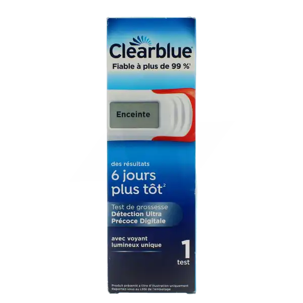 Clearblue Test De Grossesse Digital Ultra Précoce Boîte De 1