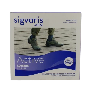 Sigvaris Active Loisirs New Chaussette Classe 2 Homme Noir Normal S