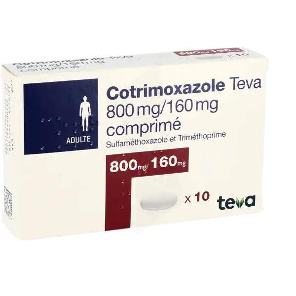 Cotrimoxazole Teva 800 Mg/160 Mg, Comprimé