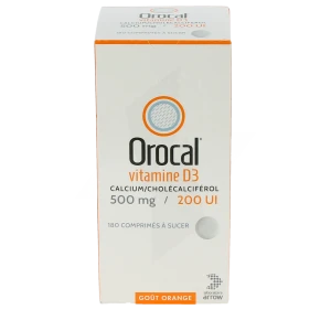 Orocal Vitamine D3 500 Mg/200 Ui, Comprimé à Sucer