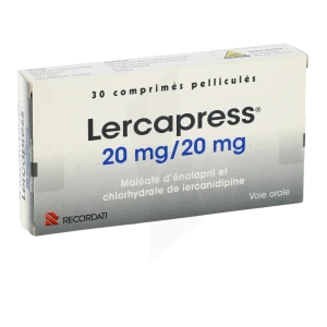 Lercapress 20 Mg/20 Mg, Comprimé Pelliculé