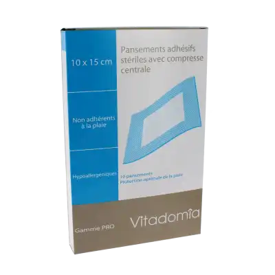 Vitadomia Pansements Adhésif Stérile Avec Compresse 10x15cm B/10 à ALES