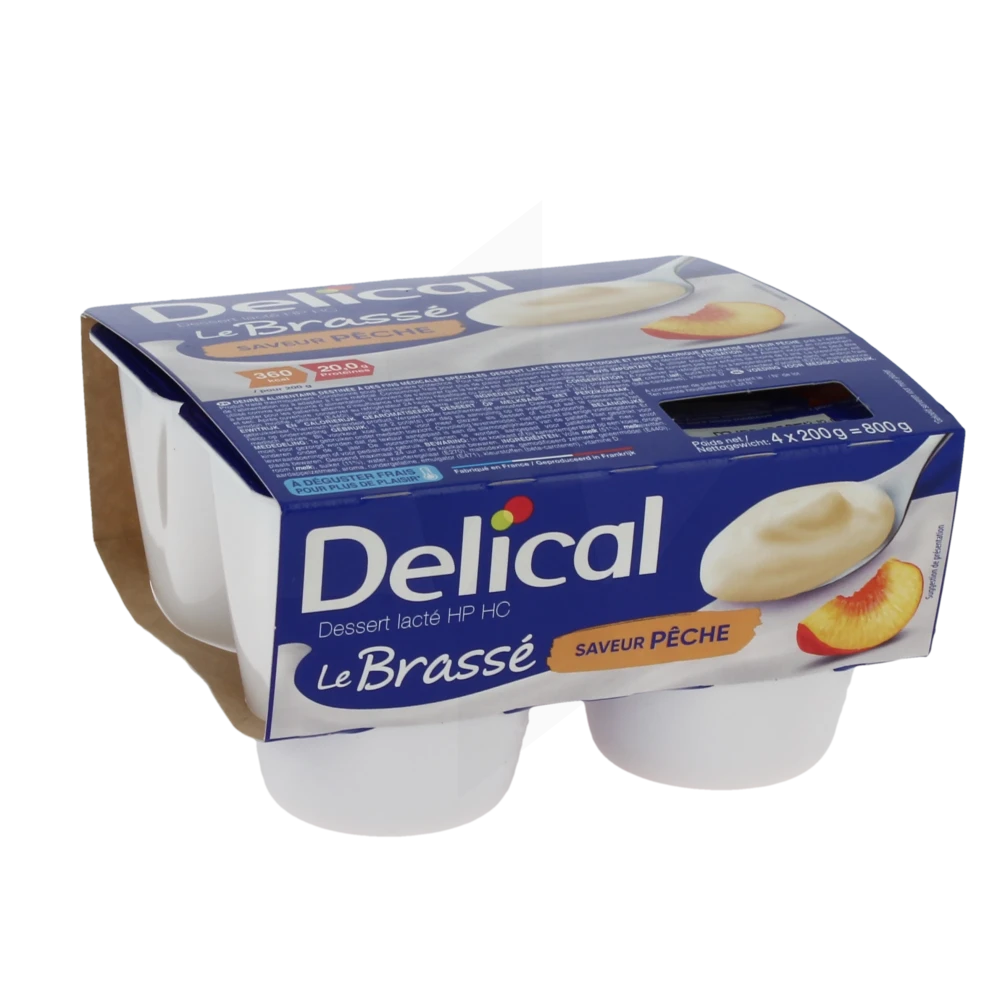 Delical Le Brassé Hp Hc Nutriment Pêche 4pots/200g