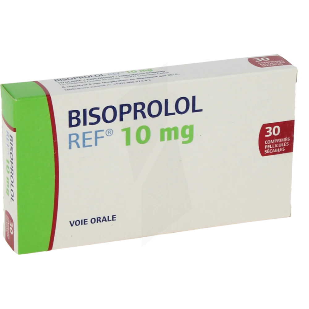 Bisoprolol Ref 10 Mg, Comprimé Pelliculé Sécable