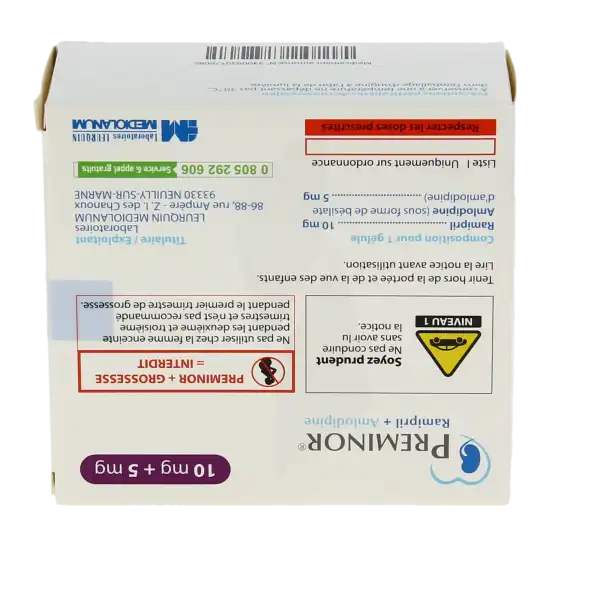 Preminor 10 Mg/5 Mg, Gélule