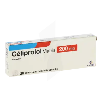 Celiprolol Viatris 200 Mg, Comprimé Pelliculé Sécable à Nice