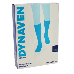 Dynaven Fin Chaussettes  Homme Classe 3 Noir Medium Long