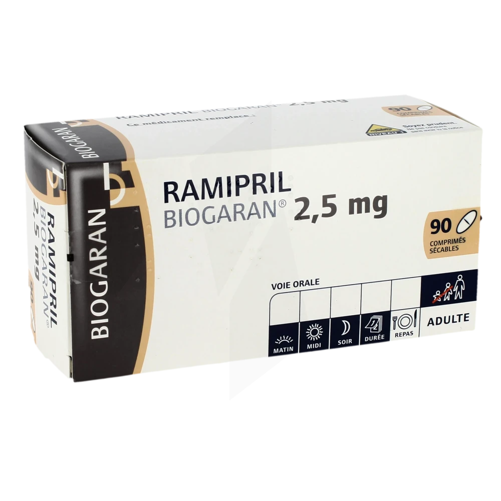 Ramipril Biogaran 2,5 Mg, Comprimé Sécable