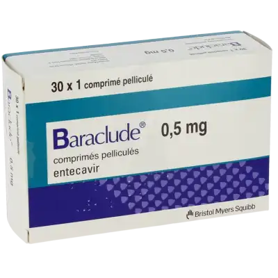 BARACLUDE 0,5 mg, comprimé pelliculé