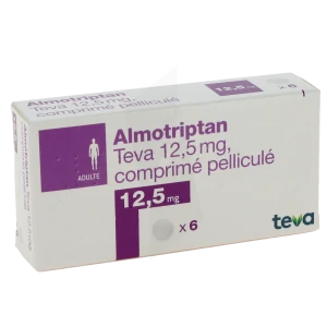 Almotriptan Teva 12,5 Mg, Comprimé Pelliculé