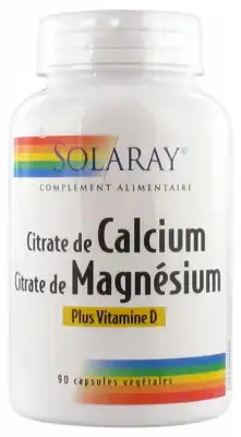 Solaray Citrate De Calcium Citrate De MagnÉsium 90 Vitamine D Capsules VÉgÉtales à LIEUSAINT