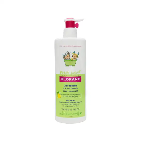 Klorane Petit Junior Gel Douche Corps Cheveux Poire Fl Pompe /500ml