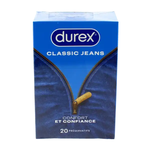 Durex Classic Jeans Préservatif Lubrifié Etui/20
