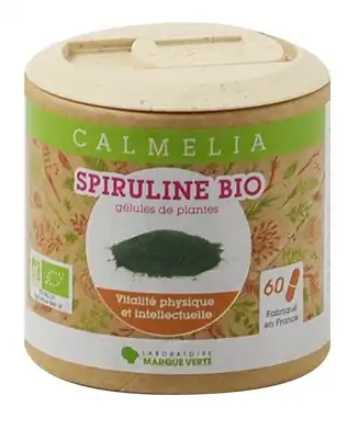 Calmelia Spiruline Bio Gélules 500mg Gélules  Boîte De 180