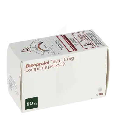 BISOPROLOL TEVA 10 mg, comprimé pelliculé