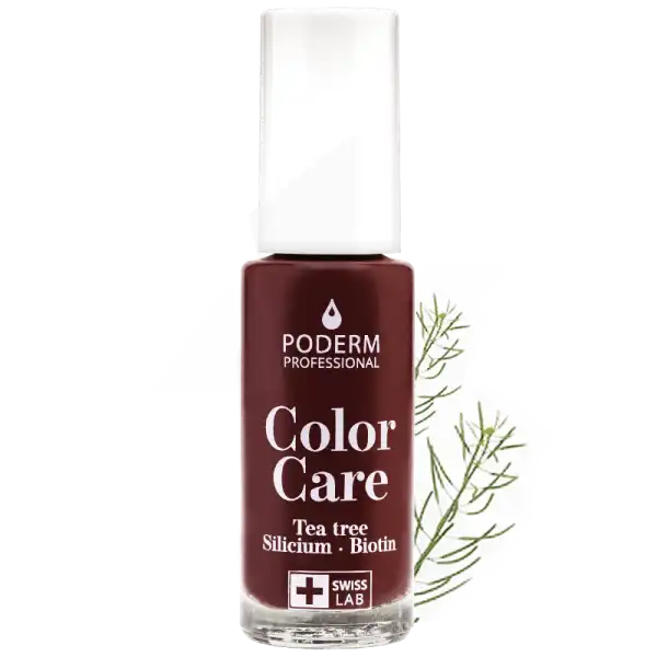 Poderm Vernis Color Care 437 Rouge Noir Fl/8ml