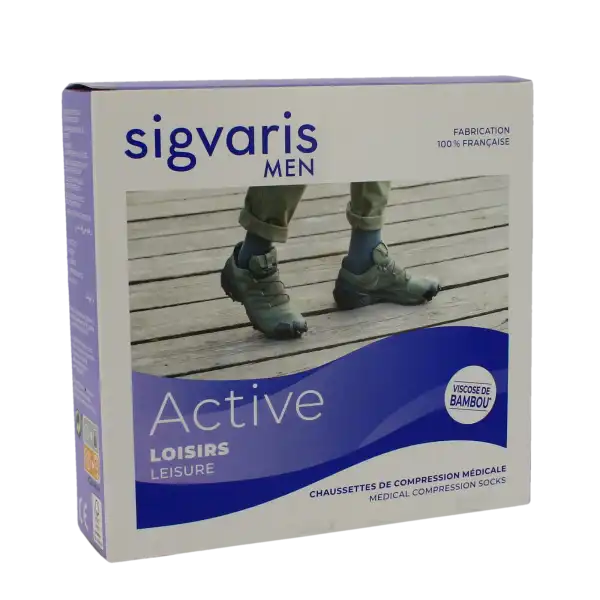 Sigvaris Active Loisirs New Chaussette Classe 2 Homme Noir Normal S