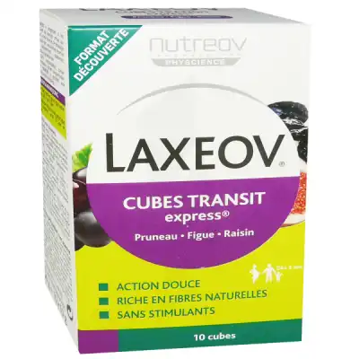 Laxeov Cube Pruneau Figue Raisin RÉgulation Transit B/10/10g à VERNOUX EN VIVARAIS