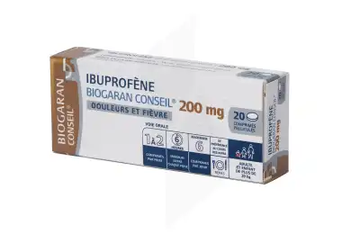 Ibuprofene Biogaran Conseil 200 Mg, Comprimé Pelliculé à BU