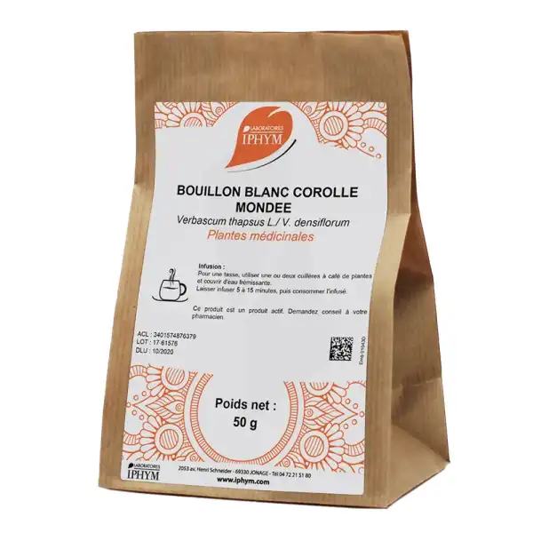 Iphym Santé Bouillon Blanc Plantes En Vrac Entières Et Coupées 50g