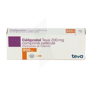 Celiprolol Teva 200 Mg, Comprimé Pelliculé