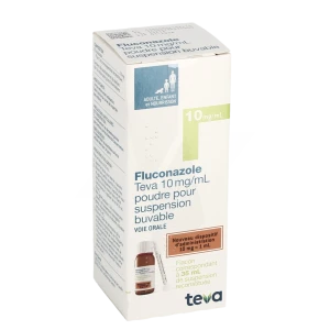 Fluconazole Teva 10 Mg/ml, Poudre Pour Suspension Buvable