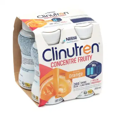 Clinutren Ultra Fruity Nutriment Orange 4briquettes/200ml à Les Salles-du-Gardon