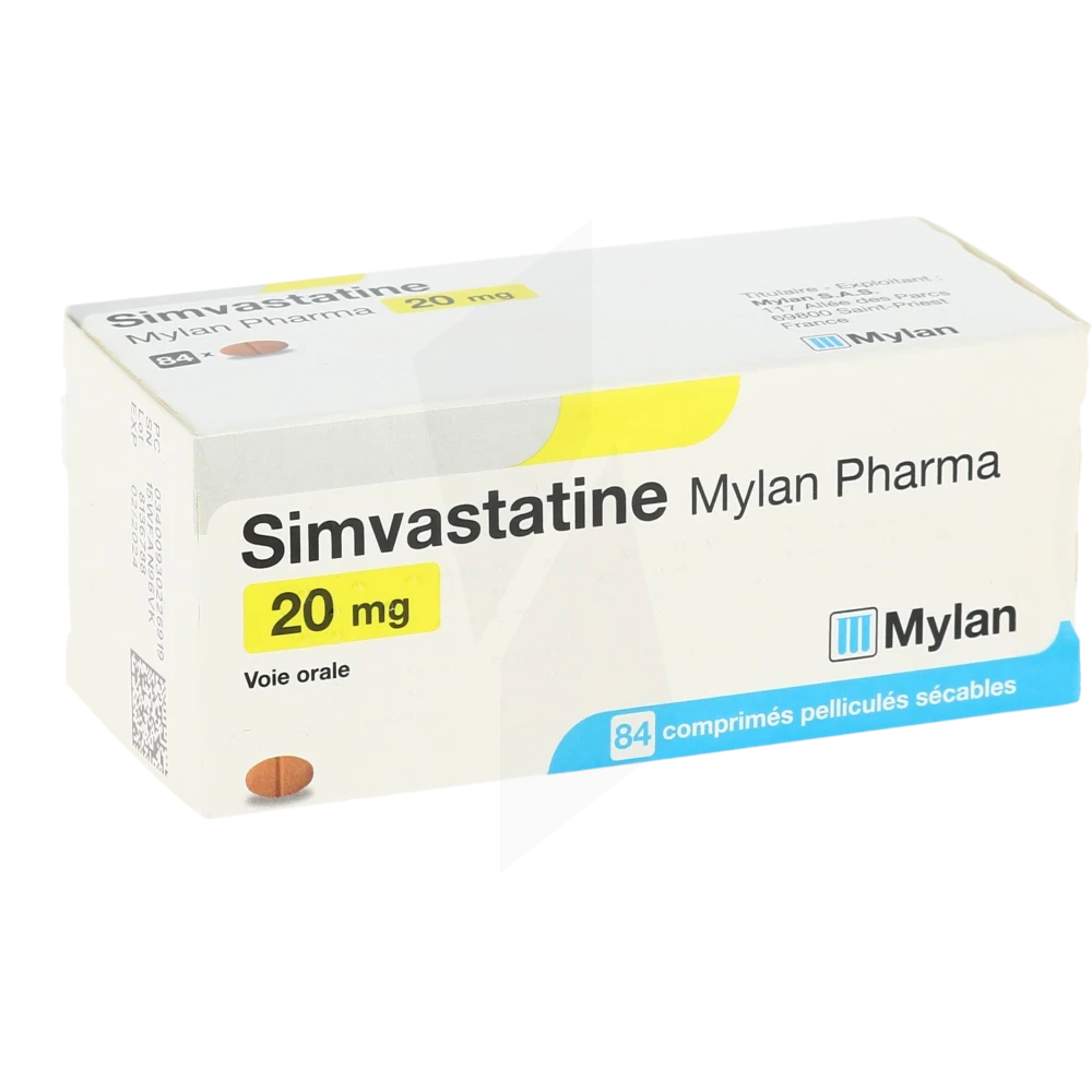 Simvastatine Viatris 20 Mg, Comprimé Pelliculé Sécable