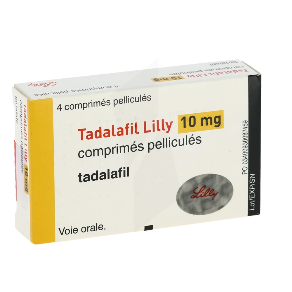 Tadalafil Lilly 10 Mg, Comprimé Pelliculé