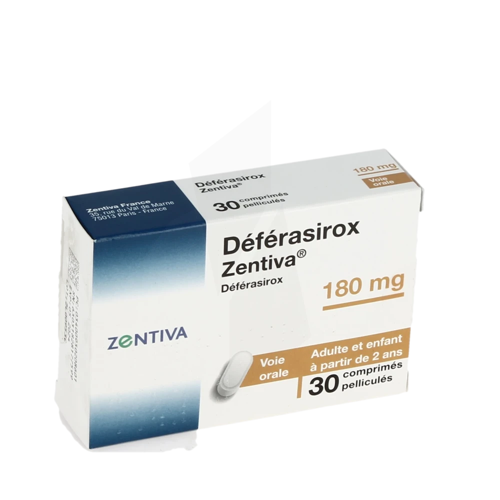 Deferasirox Zentiva 180 Mg, Comprimé Pelliculé