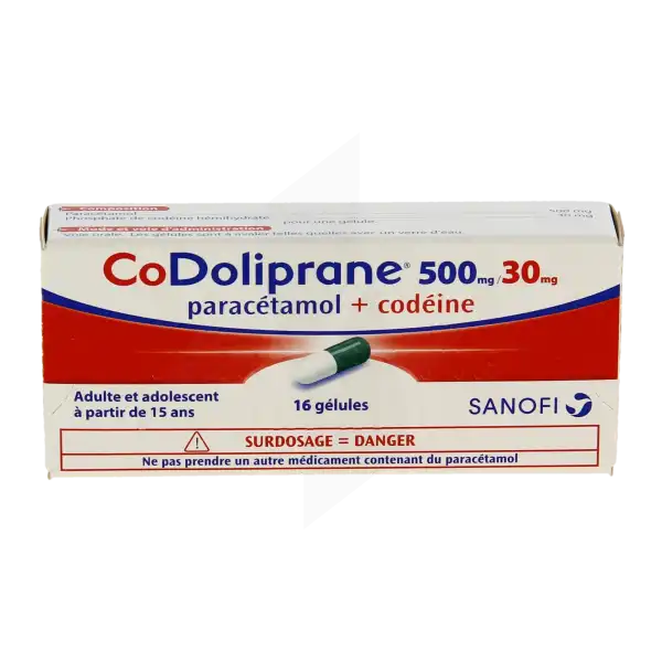 Codoliprane 500 Mg/30 Mg, Gélule