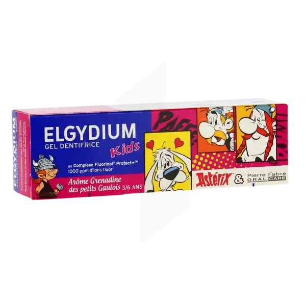 Elgydium Kids Asterix Pâte Dentifrice Grenadine T/50ml