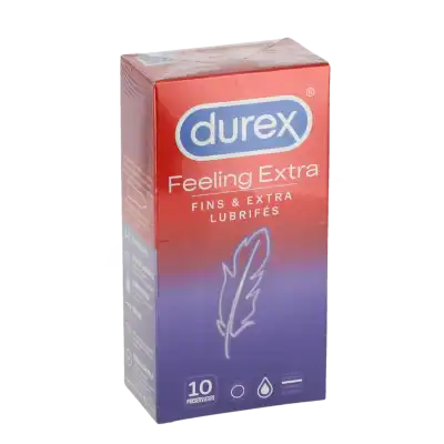 Durex Feeling Extra Préservatif Lubrifié Avec Réservoir B/10 à BRIÉ-ET-ANGONNES