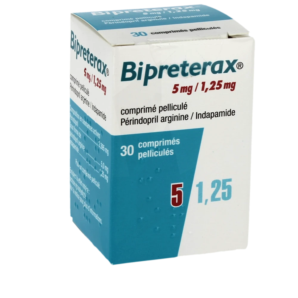 Bipreterax 5 Mg/1,25 Mg, Comprimé Pelliculé