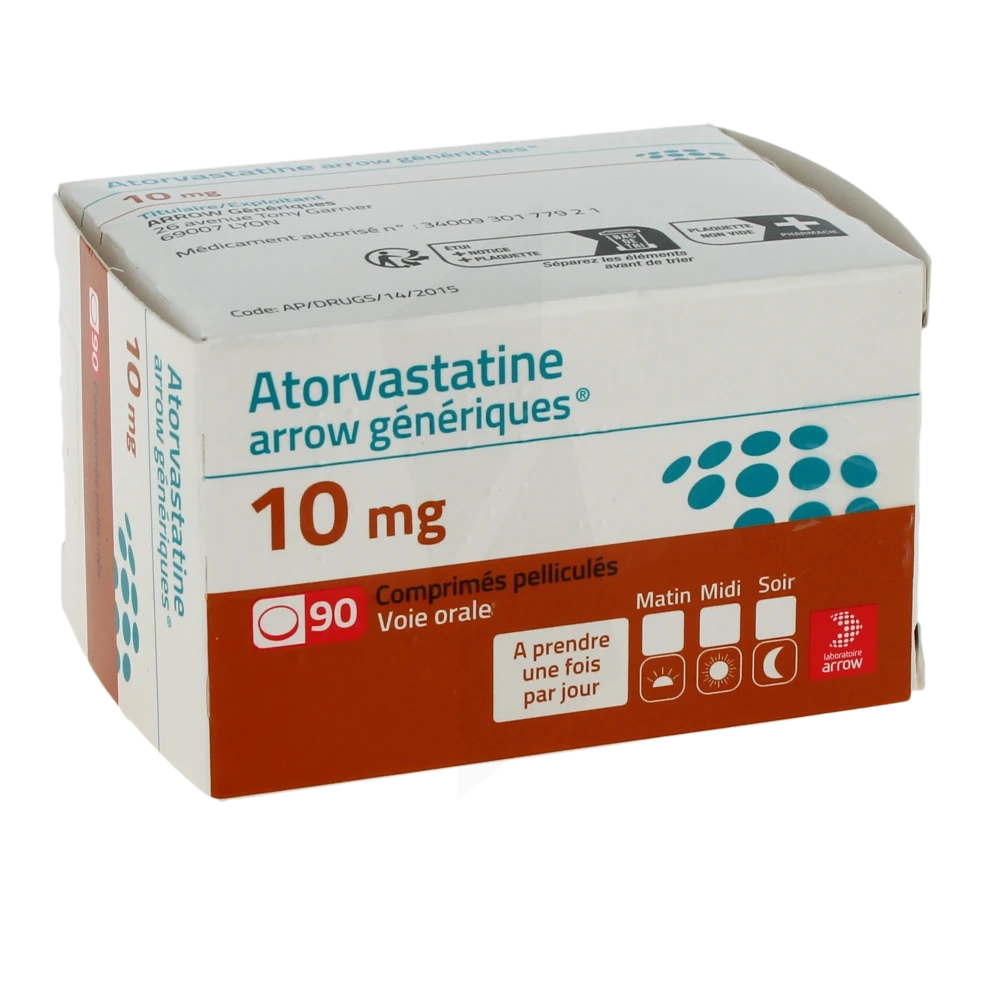 Atorvastatine Arrow Generiques 10 Mg, Comprimé Pelliculé
