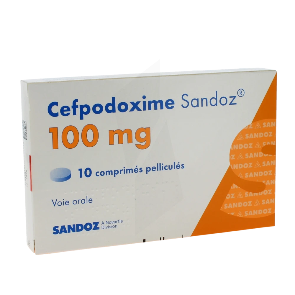 Cefpodoxime Sandoz 100 Mg Cpr Pell Plq/10