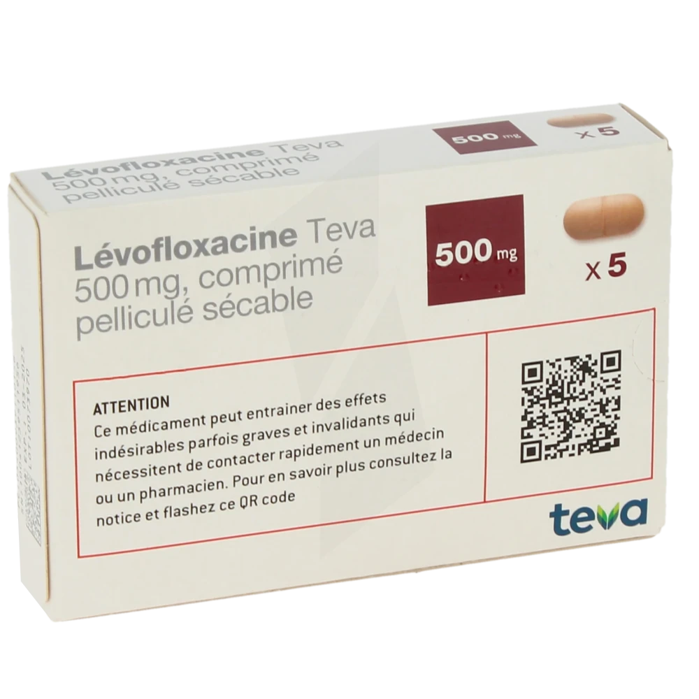 Levofloxacine Teva 500 Mg, Comprimé Pelliculé Sécable