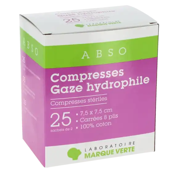 Marque Verte Abso Compresses Gaze 7,5x7,5