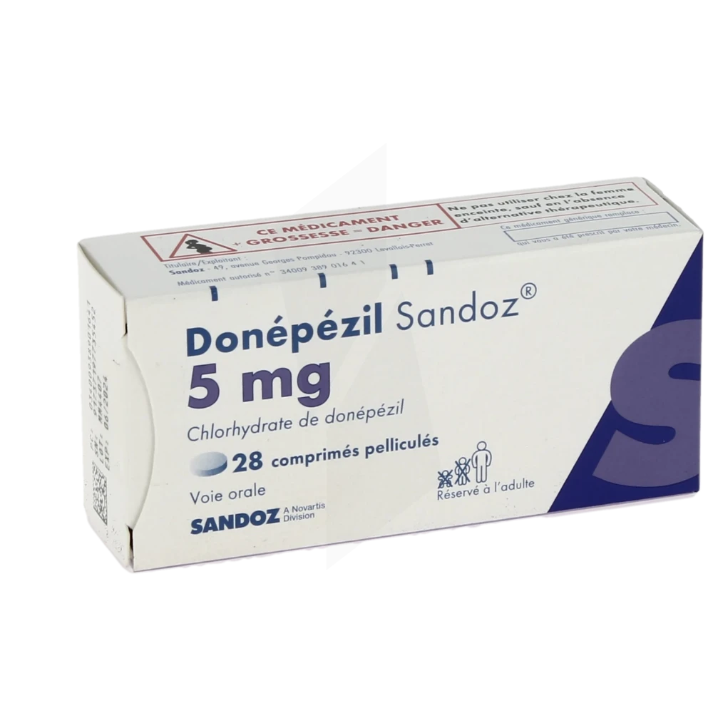 Donepezil Sandoz 5 Mg, Comprimé Pelliculé