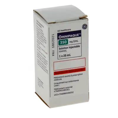 OMNIPAQUE 350 mg d'I/mL, solution injectable