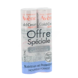 Avène Eau Thermale Cold Cream Stick Lèvres 2 Tubes De 4 G