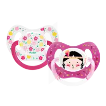 Dodie Duo Sucette Anatomique Silicone +18mois Girly à Bourges