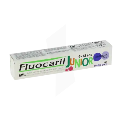 Fluocaril Junior Dentifrice Bubble Gum 6-12ans T/75ml à SCHOELCHER