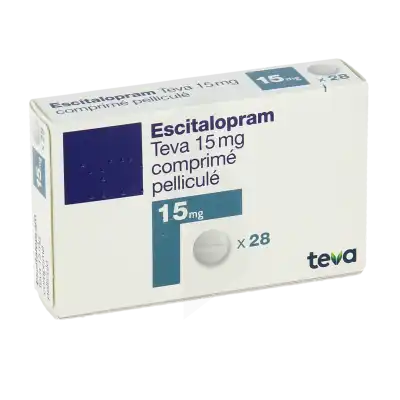 Escitalopram Teva 15 Mg, Comprimé Pelliculé à Eysines